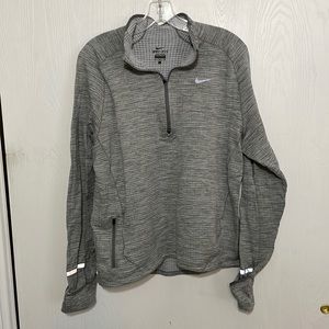 Nike dri fit grey reflective pullover size large